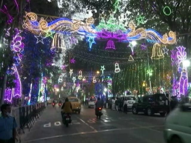 Kolkata's Iconic Park Street Lit Up For Christmas