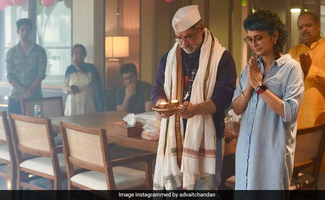 Aamir Khan Performs Puja At Office, Ex Wife Kiran Rao Joins Him, Photos Viral