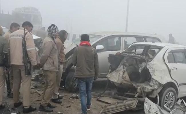 2 Dead After Massive Pile-Up In UP In Dense Fog, Several Injured