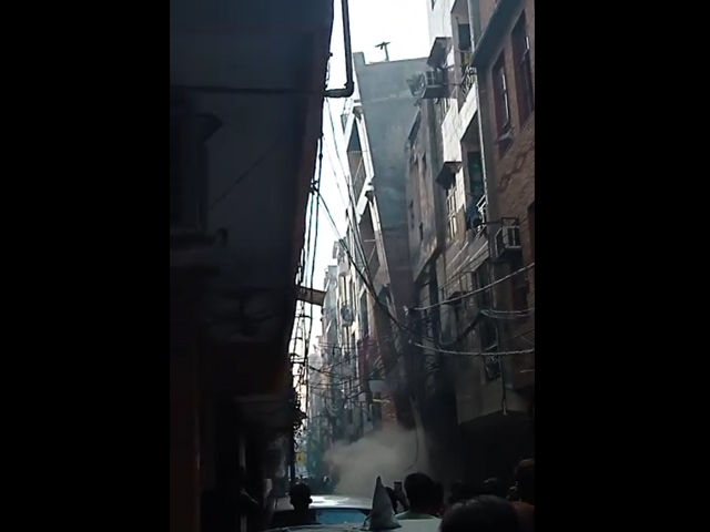 Caught On Cam: 4-Storey Building Collapses In Delhi