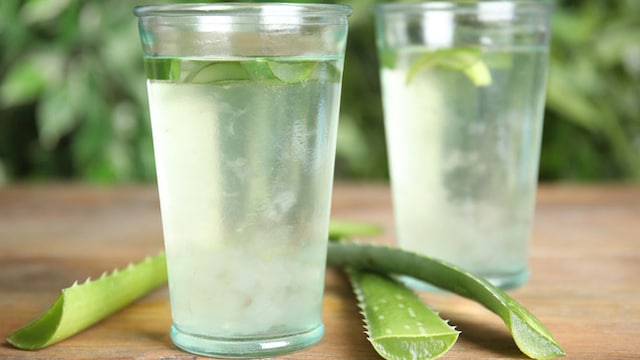 Aloe vera juice may help soothe the food pipe and provide relief from irritation