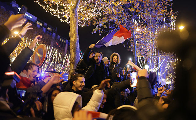 Pics: Fireworks, Colours At Paris After France Storms Into World Cup Final