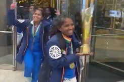 FIH Women's Nations Cup: Victorious Team India Receives Warm Welcome In Delhi FIH Women's Nations Cup: Victorious Team India Receives Warm Welcome In Delhi