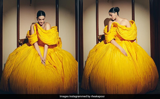 Sonam Kapoor Brings The Warm Winter Sunshine To The Red Carpet In A Marigold Gown