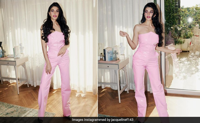 Jacqueline Fernandez In A Pink Jumpsuit Looks Sweeter Than Cotton Candy