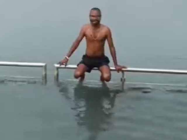 Watch: Man Offers To Take Holy Dip In Freezing Water For Others For Rs. 10
