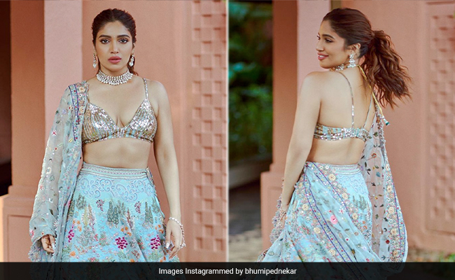 Bhumi Pednekar In A Beautiful Embroidered Floral Lehenga Makes The "Serial Bridesmaid" Dress Code Look Super Chic