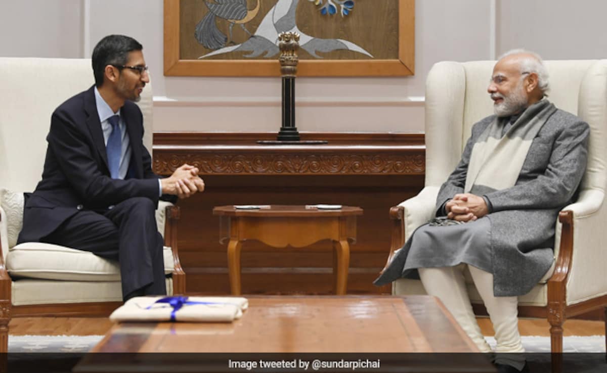 Sundar Pichai Briefs PM Modi On Google's AI Hub In Visakhapatnam