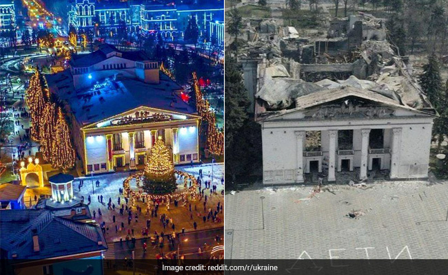 Viral Before And After Photo From Ukraine's Mariupol Shows How City Has Changed Before Christmas