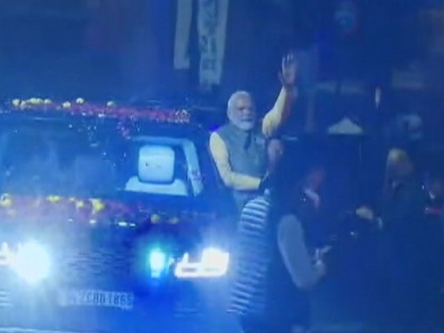 PM Modi Holds Roadshow Ahead Of Phase 2 Of Polling