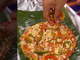 Wait, What? Street Vendor Makes Pizza On Banana Leaves; Would You Try It