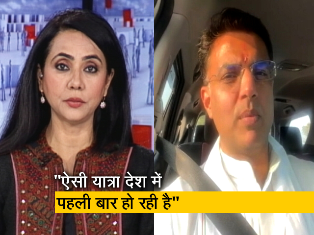 सचिन पायलट ने NDTV कहा, "भारत जोड़ो यात्रा को अच्छा रिस्पॉन्स मिल रहा है"