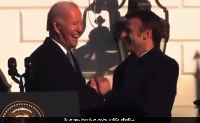 Viral Video: US President Joe Biden's 'Awkward' Handshake With French President Emmanuel Macron