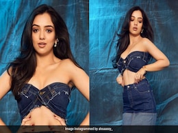 In A Bustier And Midi Skirt, Ahsaas Channa Sports Denim Like You've Never Seen It Before In A Bustier And Midi Skirt, Ahsaas Channa Sports Denim Like You've Never Seen It Before