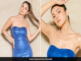Shehnaaz Gill's Electric Blue Dress Sends Currents On The Fashion Scene Shehnaaz Gill's Electric Blue Dress Sends Currents On The Fashion Scene