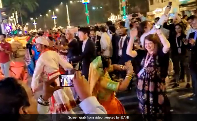 Watch: G20 Delegates Join Local Traditional Dancers In Mumbai