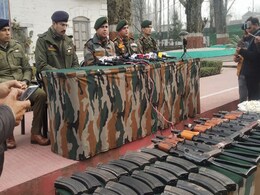 "War-Like Stores", Arms Found Near Line Of Control In Jammu And Kashmir "War-Like Stores", Arms Found Near Line Of Control In Jammu And Kashmir