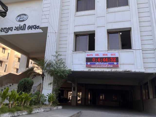 Video: Gujarat Congress Takes Down Countdown Clock After BJP's Super Surge
