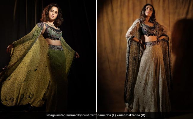 Karishma Tanna Or Nushrratt Bharuccha, Who Wore The Fusion Outfit Better?