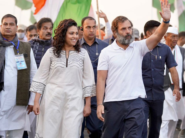 Actor Swara Bhasker Joins Rahul Gandhi In 'Bharat Jodo Yatra'