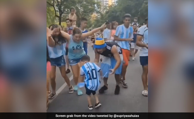 Watch: Little Boy Dancing His Heart Out After Argentina Wins FIFA World Cup