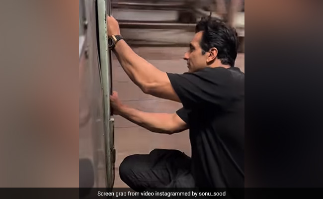 Video Of Sonu Sood Travelling On Train Footboard Draws Railways Reaction