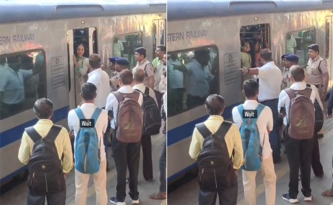 VIDEO: खचाखच भरी ट्रेन में जबरन घुस गई महिला, जब नहीं हुआ दरवाजा बंद, तब लगाई गई ये तरकीब