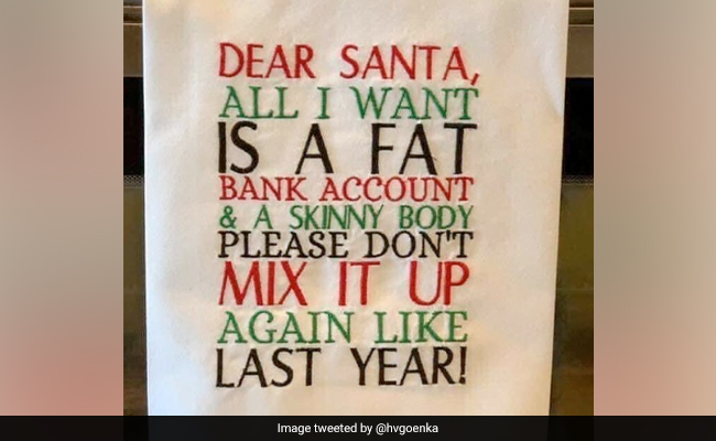 Harsh Goenka Asks Santa To Grant Him A ''Fat Bank Account'' And ''Skinny Body'' For New Year