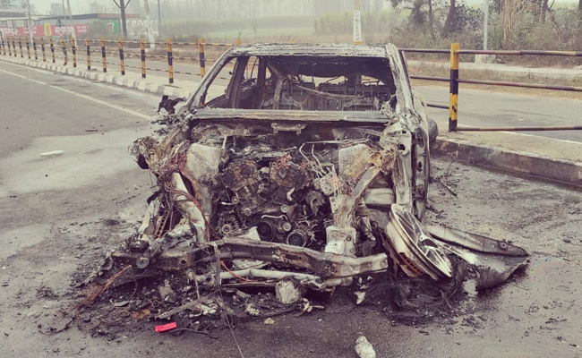 Pics: Rishabh Pant's Mercedes Completely Wrecked In Crash