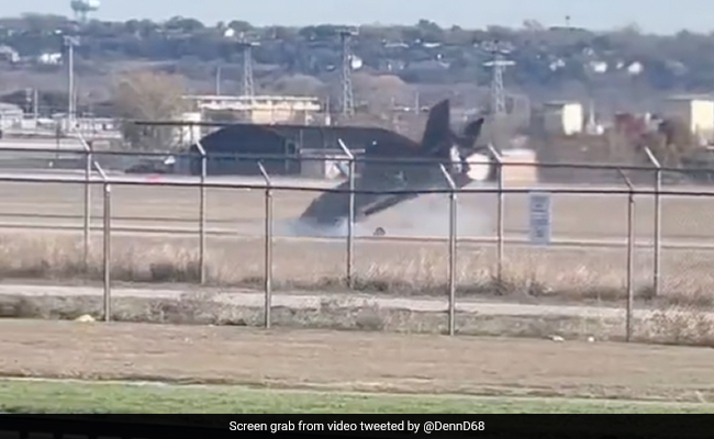 Watch: The Moment A Fighter Jet Of US Armed Forces Crashed On Runway