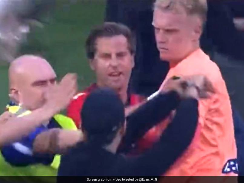 Watch: Goalkeeper Gets Injured As Fans Invade Pitch In Australian Top Flight Football League