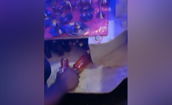 Video: Woman Hides Liquor Under Home Shrine For Illegal Sale, Arrested