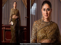 Kareena Kapoor In A Sheer Embroidered Gold <i>Saree</i> Is A Sure Shot Show Stopper Kareena Kapoor In A Sheer Embroidered Gold <i>Saree</i> Is A Sure Shot Show Stopper