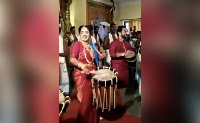 Viral Video: Kerala Bride Plays Drum At Wedding. Father, Groom Join In