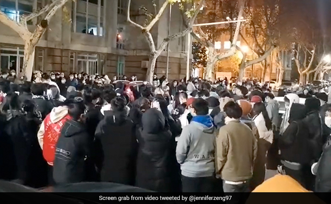 "If You Touch Us...": Students Protest Campus Lockdown In China Over Covid