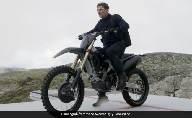 No Mission Is Impossible For Tom Cruise. Watch Him Riding Off A Cliff