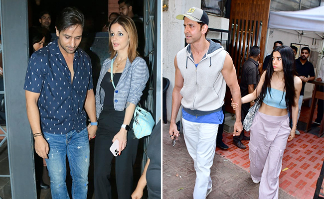Hrithik Roshan Spotted With Girlfriend Saba; Sussanne Khan With Boyfriend Arslan
