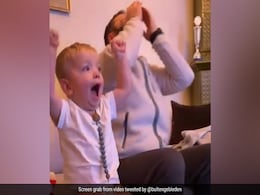 Video: Boy Imitates His Father While Watching Football Match, His Cute Reactions Go Viral Video: Boy Imitates His Father While Watching Football Match, His Cute Reactions Go Viral