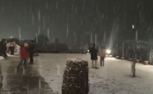 Watch: Parts Of Kashmir Receive Fresh Snowfall, Srinagar At -4.8 Degrees