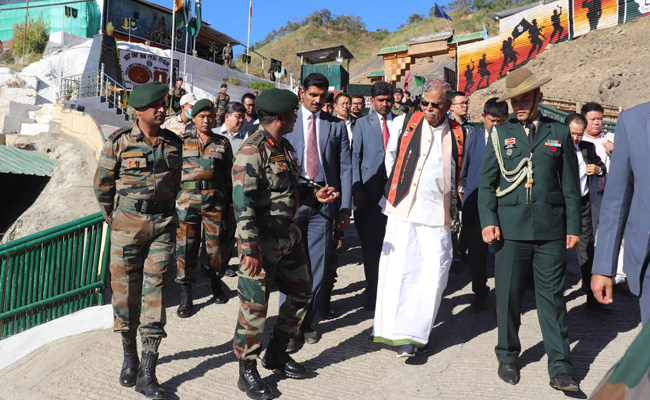 Manipur Governor Pays Homage To Fallen Territorial Army Soldiers At Key Railway Project Site