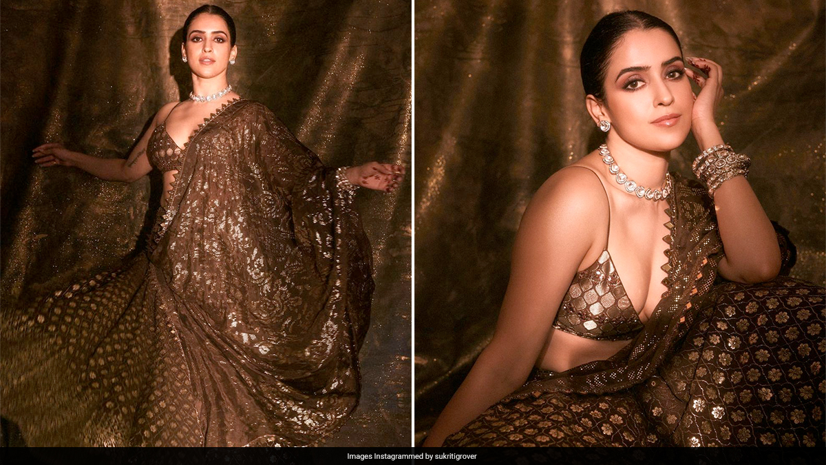 Sanya Malhotra's Beautiful Bronze Mirrored <i>Lehenga</i> Is The Mystical Stuff Our Fashion Dreams Are Made Of
