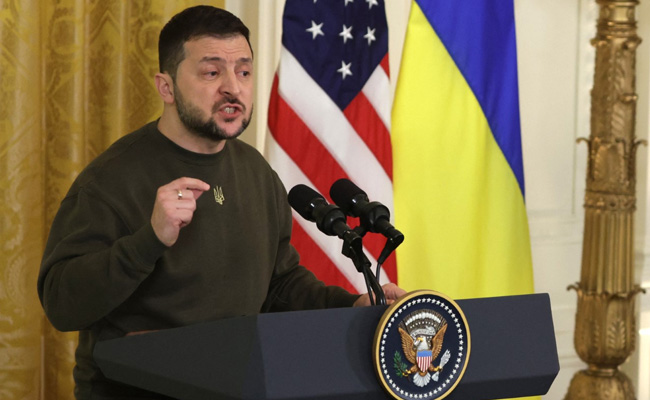 Peace With Russia Means "No Compromises" On Sovereignty: Zelensky In US