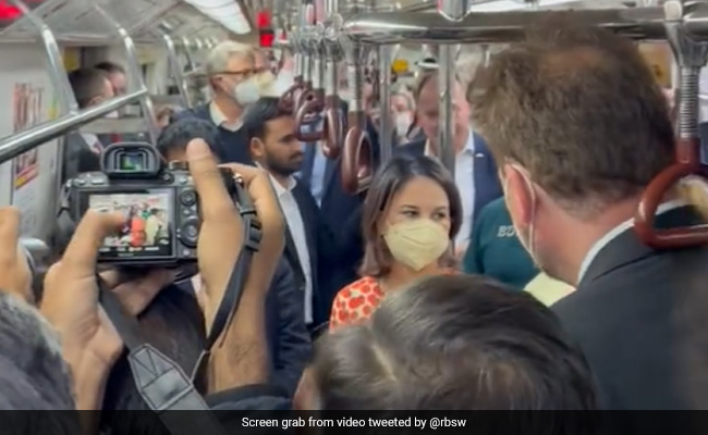 Video: German Foreign Minister Takes A Ride In Delhi Metro