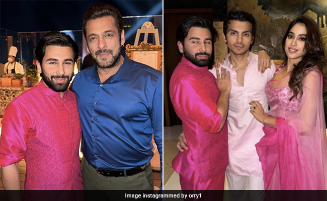 Salman Khan, Janhvi Kapoor And Other Stars In Pics From Anant Ambani-Radhika Merchant's Engagement Party