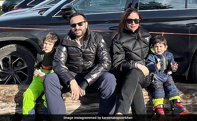 करीना कपूर और सैफ अली खान का काउंटडाउन शुरू, फैमिली के साथ स्विट्जरलैंड में चिल करती दिखीं बेबो