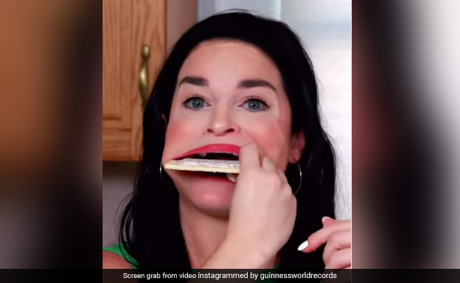 Watch: This Woman Holds World Record For 'Largest Mouth Gape', Can Fit In An Entire Burger