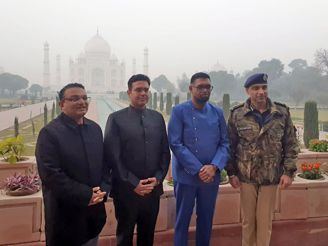Guyana President Visits Taj Mahal