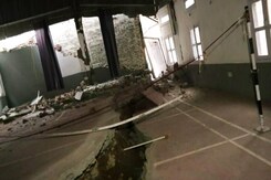 Exclusive Joshimath Pics: Badminton Court Caves, Walls Collapse Exclusive Joshimath Pics: Badminton Court Caves, Walls Collapse