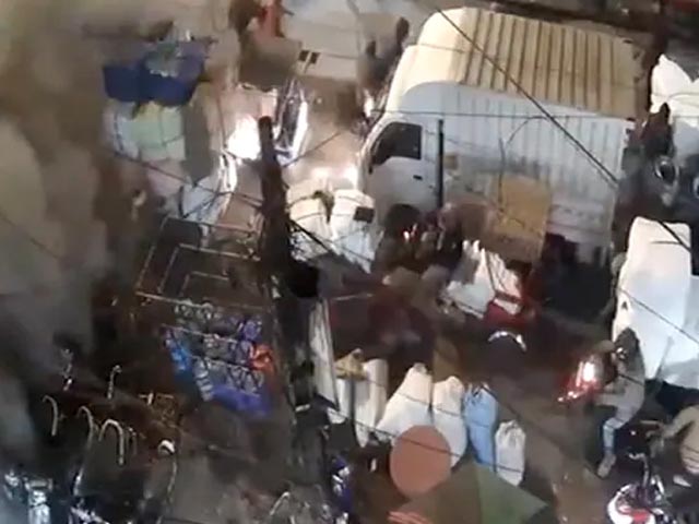 On Camera, Cylinder Blast In Delhi's Prime Wholesale Market