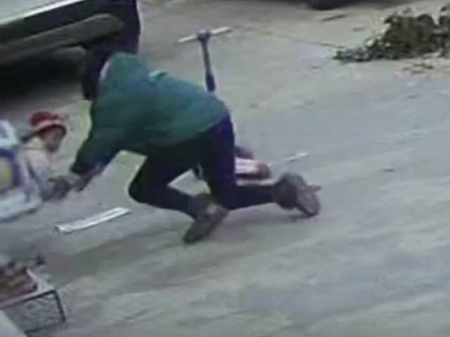 Watch: Woman Makes Incredible Jump To Save Baby Falling Down From Stroller